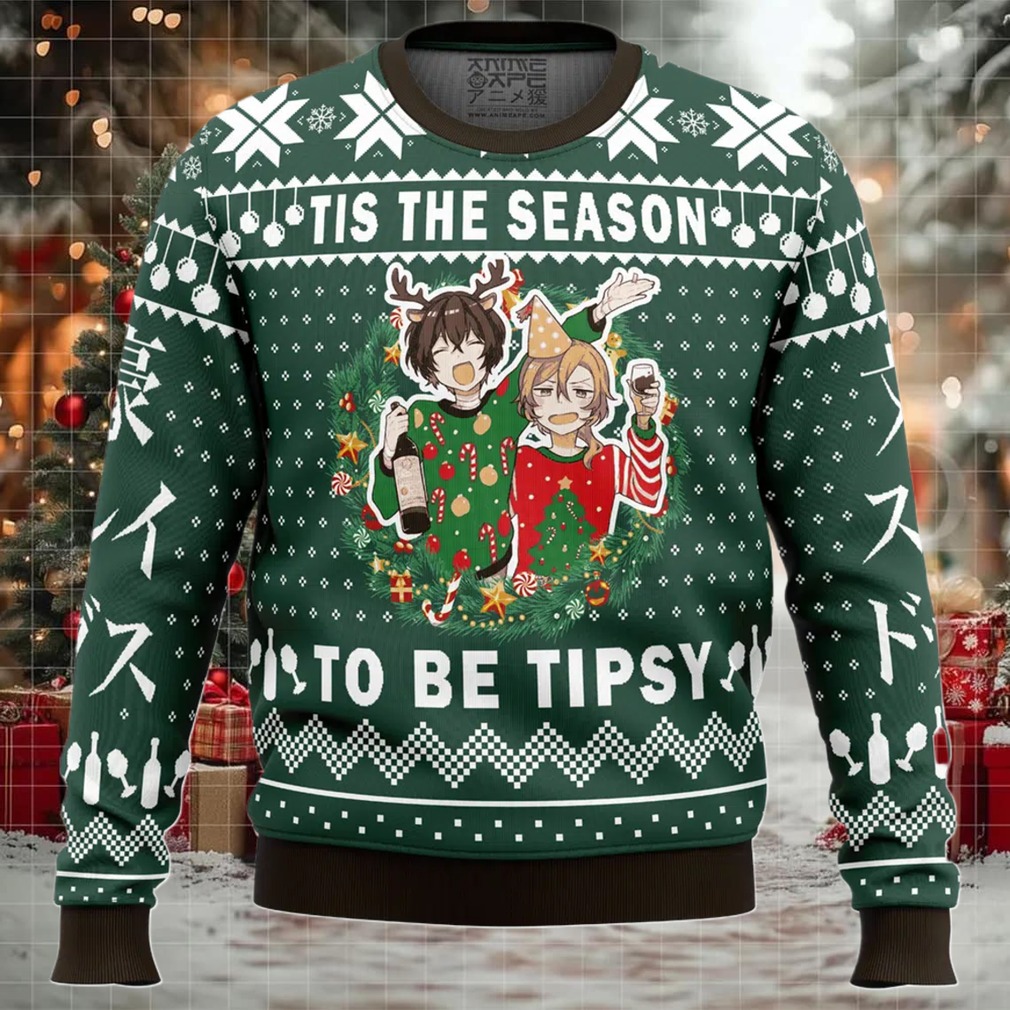Tis The Season To Be Tipsy Bungo Stray Dogs Ugly Christmas Sweater Tis The Season To Be Tipsy Bungo Stray Dogs Ugly Christmas Sweater