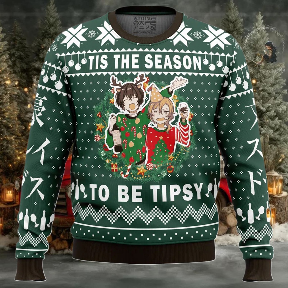 Tis The Season To Be Tipsy Bungo Stray Dogs Ugly Christmas Sweater Tis The Season To Be Tipsy Bungo Stray Dogs Ugly Christmas Sweater