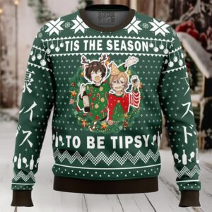 Tis The Season To Be Tipsy Bungo Stray Dogs Ugly Christmas Sweater