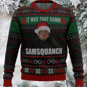 Trailer Park Boys Samsquanch Ugly Christmas Sweater Trailer Park Boys Samsquanch Ugly Christmas Sweater