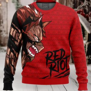 Unbreakable Red Riot My Hero Academia Ugly Christmas Sweater