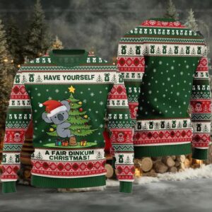 2025 Koala Have Yourself A Fair Dinkum Christmas Ugly Sweater