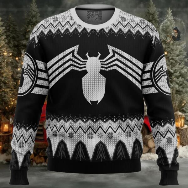 Venom Marvel Venom Symbol Ugly Christmas Sweater