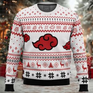 White Christmas Akatsuki Christmas Sweater