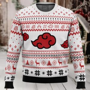White Christmas Akatsuki Christmas Sweater