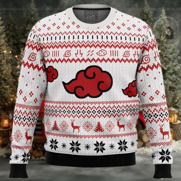 White Christmas Akatsuki Christmas Sweater