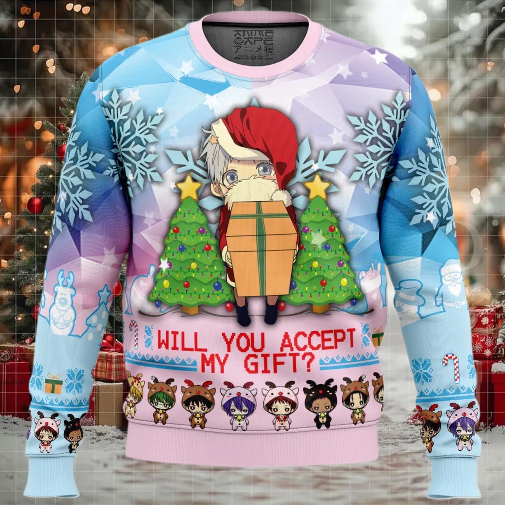 Will You Accept My Gift Kuroko's Basketball Ugly Christmas Sweaters Image 1