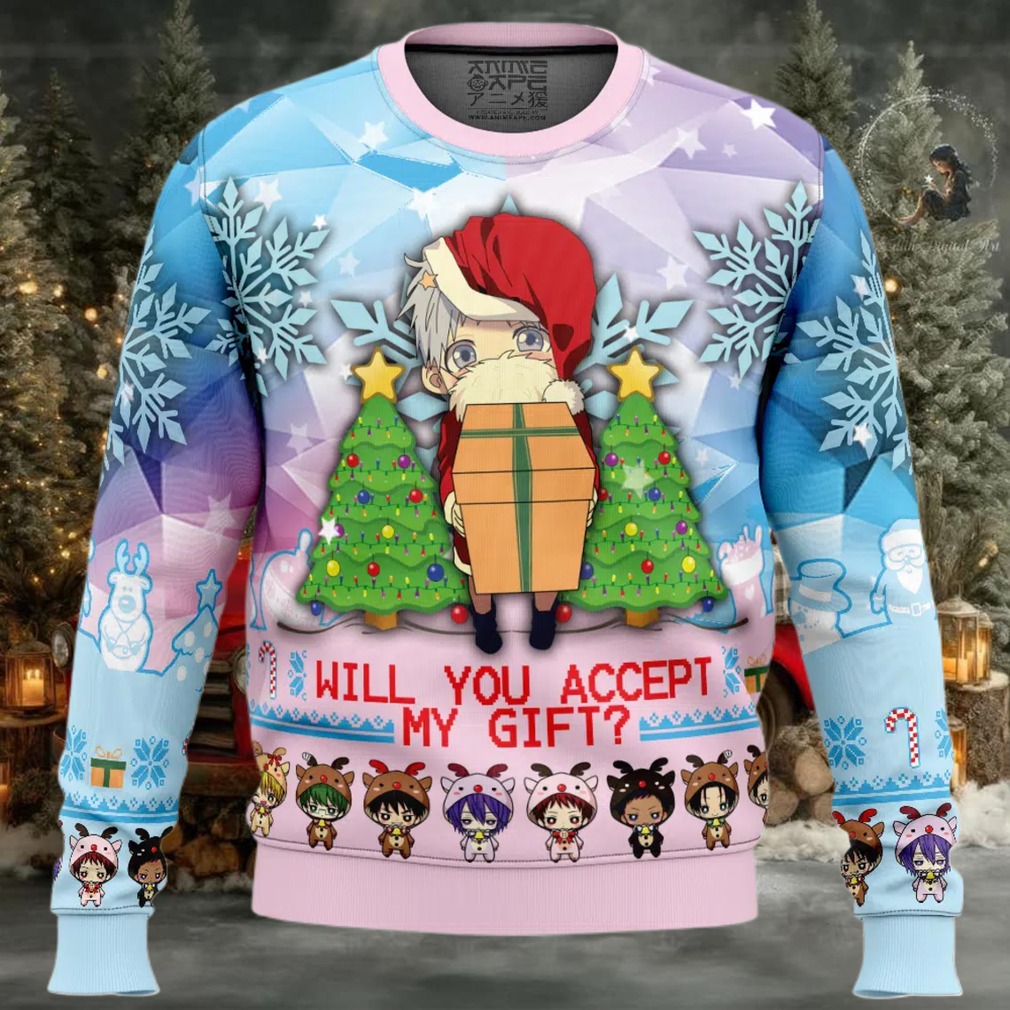 Will You Accept My Gift Kuroko's Basketball Ugly Christmas Sweaters Image 2