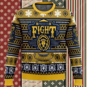 World Of Warcraft Fight for Alliance Ugly Christmas Sweater