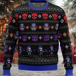 Xmas in Disguise Transformers Ugly Christmas Sweater