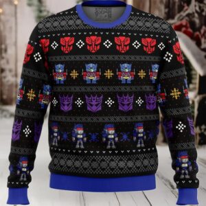 Xmas in Disguise Transformers Ugly Christmas Sweater