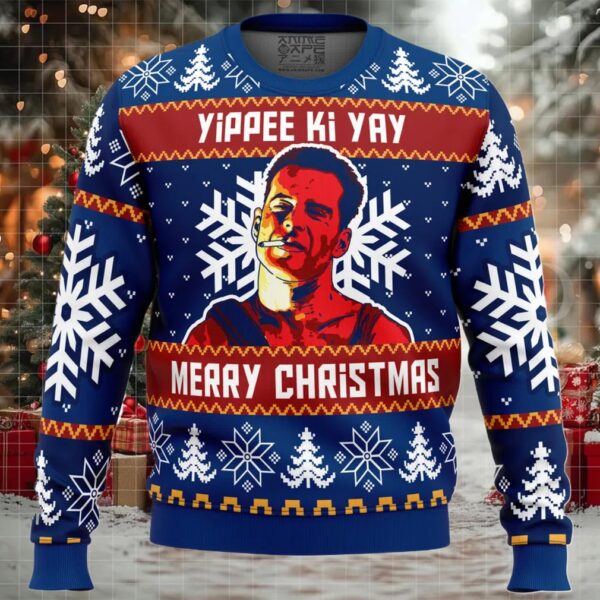 Yippee Ki Yay Die Hard Ugly Christmas Sweater