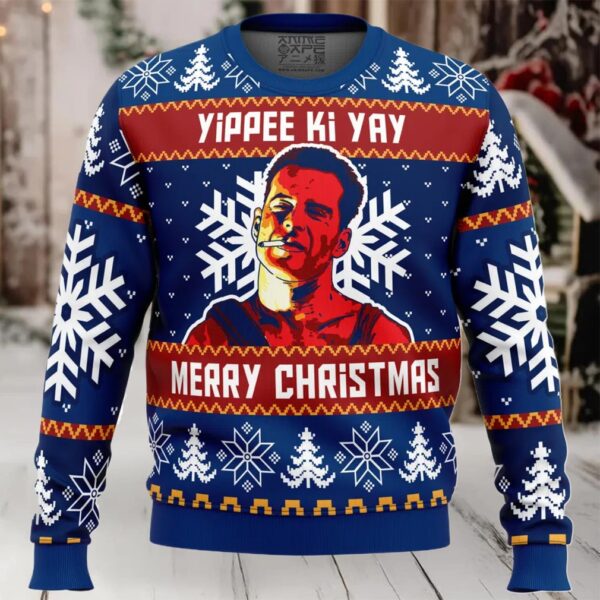 Yippee Ki Yay Die Hard Ugly Christmas Sweater