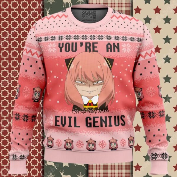 You’re An Evil Genius Spy X Family Ugly Christmas Sweater