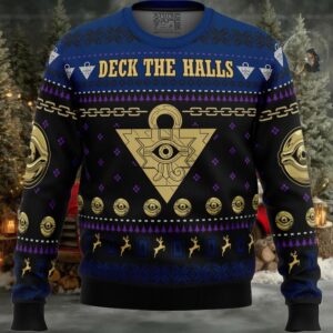 Yugioh Deck the Halls Ugly Christmas Sweater