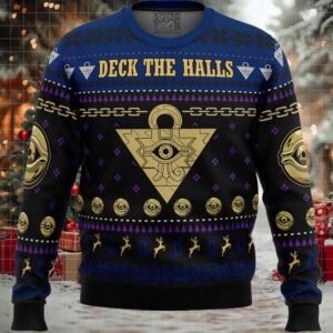 Yugioh Deck the Halls Ugly Christmas Sweater
