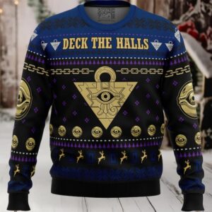 Yugioh Deck the Halls Ugly Christmas Sweater