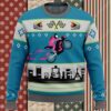 Pug In Reindeer Costume Phillies Christmas Sweater Red