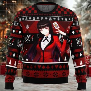 Yumeko Kakegurui Ugly Christmas Sweater Yumeko Kakegurui Ugly Christmas Sweater