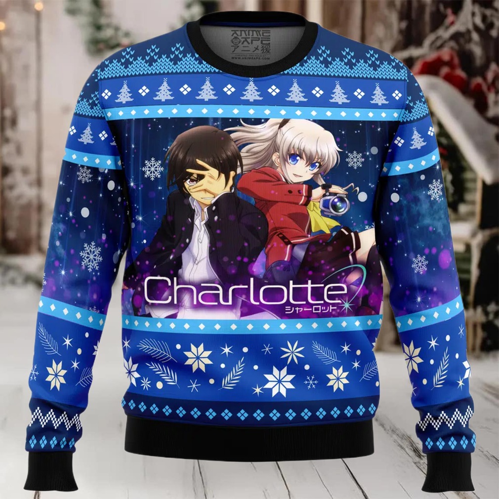 Yuu And Nao Charlotte Ugly Christmas Sweater Yuu And Nao Charlotte Ugly Christmas Sweater