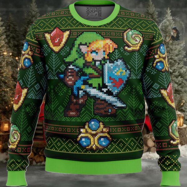 Zelda Link Green Ugly Christmas Sweater