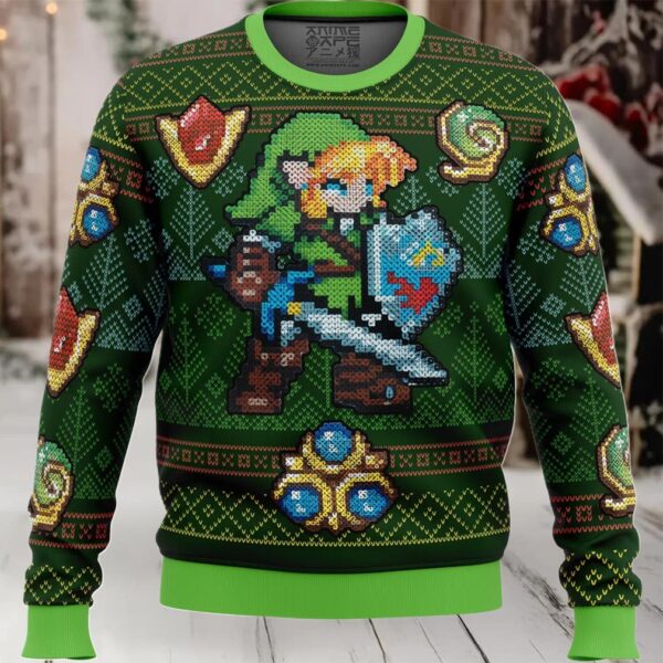 Zelda Link Green Ugly Christmas Sweater