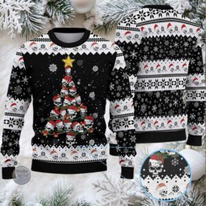 2025 Skull Pine Tree Ugly Christmas Sweater 2025 Skull Pine Tree Ugly Christmas Sweater
