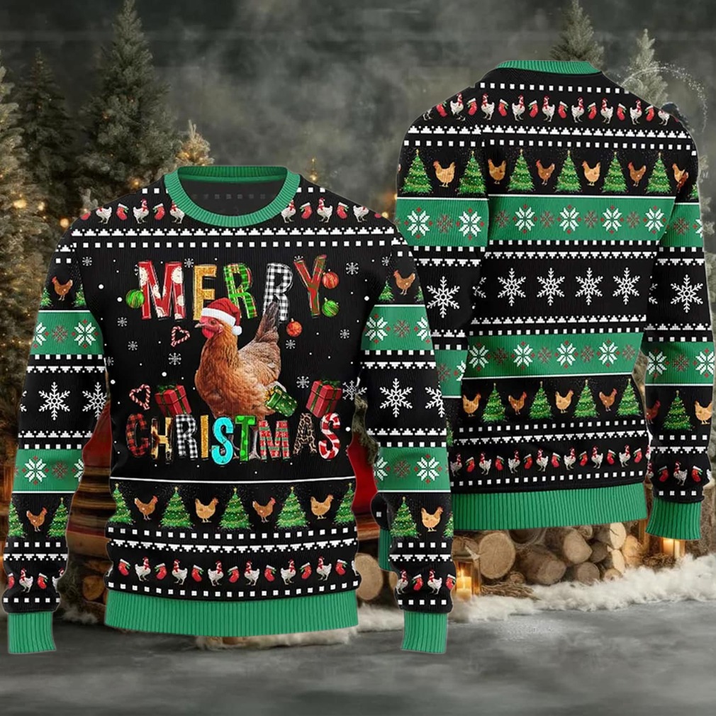 2025 Merry Christmas Chicken Ugly Christmas Sweater 2025 Merry Christmas Chicken Ugly Christmas Sweater