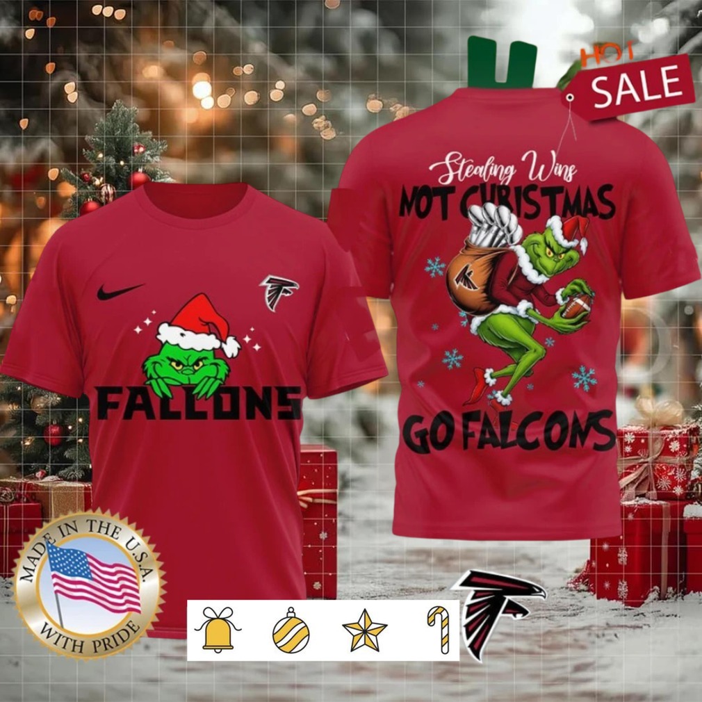Atlanta Falcons NFL Grinch Dr. Seuss Stealing Wins Not Christmas Shirt Atlanta Falcons NFL Grinch Dr. Seuss Stealing Wins Not Christmas Shirt