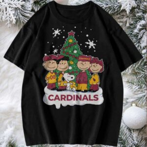 Peanuts Gang Cardinals Christmas Tree T Shirt