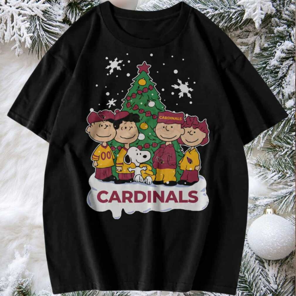 Peanuts Gang Cardinals Christmas Tree T Shirt Peanuts Gang Cardinals Christmas Tree T Shirt