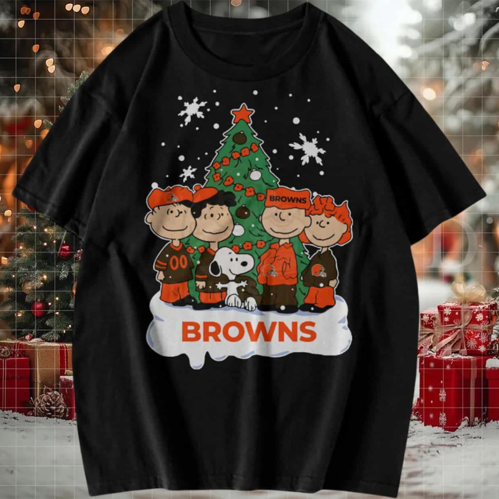 Snoopy And Friends Cleveland Browns Christmas Shirt Snoopy And Friends Cleveland Browns Christmas Shirt
