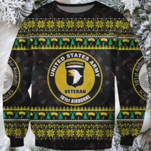 101St Airborne Veteran Ugly Christmas Sweater – Festive Military Gift Apparel 101St Airborne Veteran Ugly Christmas Sweater – Festive Military Gift Apparel