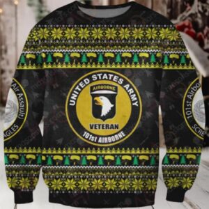 101St Airborne Veteran Ugly Christmas Sweater – Festive Military Gift Apparel