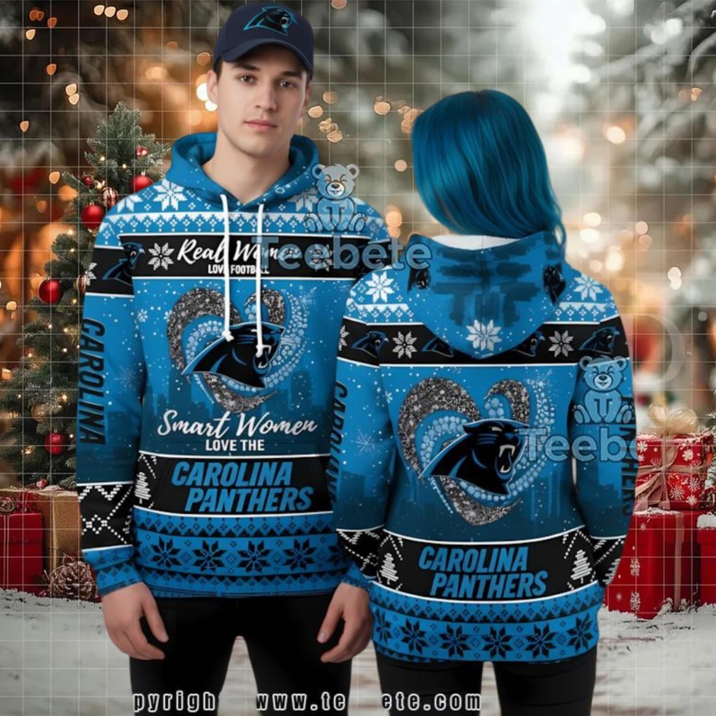 Carolina Panthers Smart Women Love 3D Ugly Hoodie Women