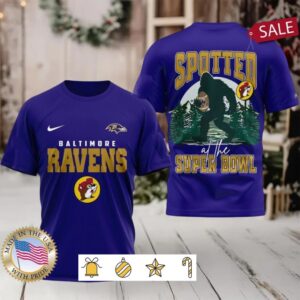 Baltimore Ravens NFL Buc ee’s & Bigfoot Spotted at the Super Bowl Shirt