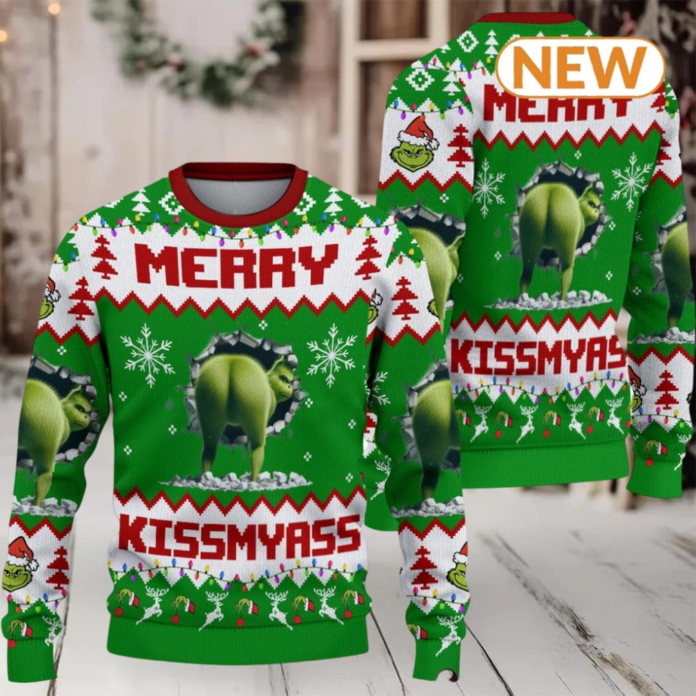 2025 Merry Kissmyass Green Knitted Sweater 2025 Merry Kissmyass Green Knitted Sweater