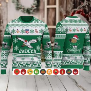 2024 Philadelphia Eagles Chill Guy Christmas Knitted Sweater