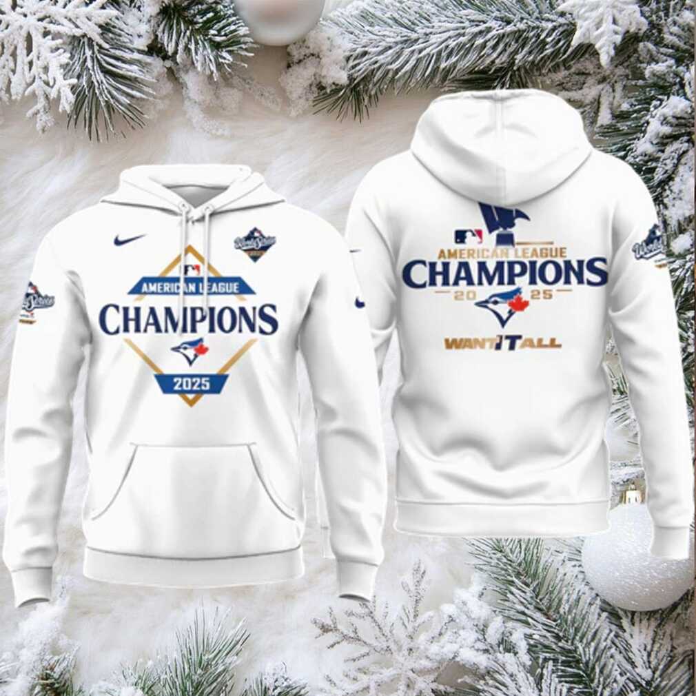 2025 American League Champions Toronto Blue Jay Hoodie – White 2025 American League Champions Toronto Blue Jay Hoodie – White
