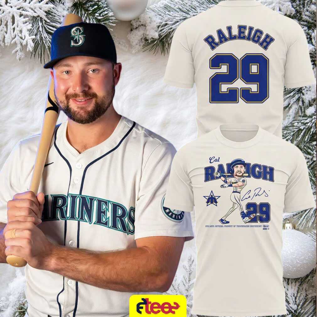 2025 Cal Raleigh MVP Seattle Mariners baseball signature 2 sided t shirt 2025 Cal Raleigh MVP Seattle Mariners baseball signature 2 sided t shirt