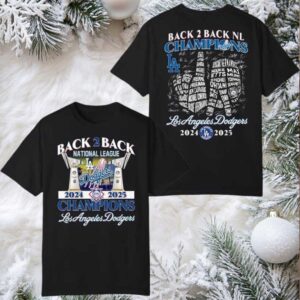 2025 Dodgers B2B National League Champions Logo Two Sided Shirt