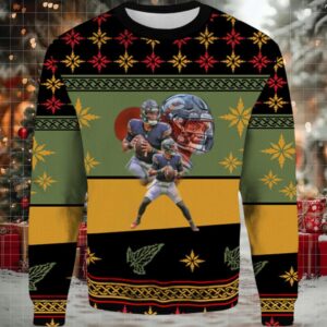 2025 Justin Fields Ugly Christmas Sweater