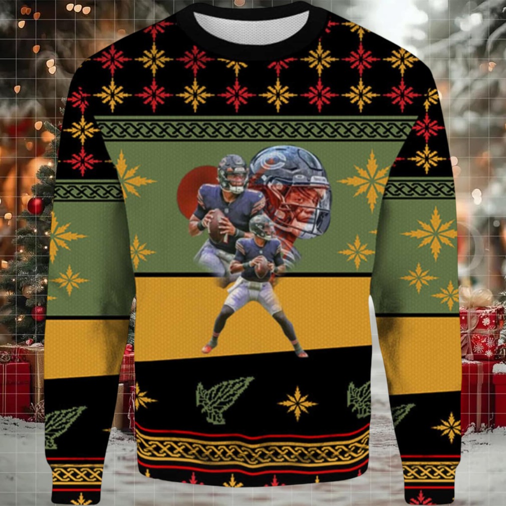 2025 Justin Fields Ugly Christmas Sweater 2025 Justin Fields Ugly Christmas Sweater