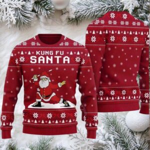 2025 Kungfu Panda Santa Ugly Chritsmas Sweater