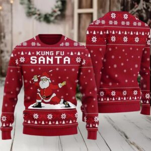 2025 Kungfu Panda Santa Ugly Chritsmas Sweater