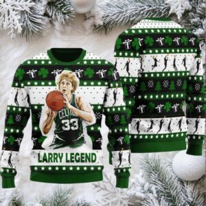 2025 Larry Bird Basketball Christmas Ugly Sweater