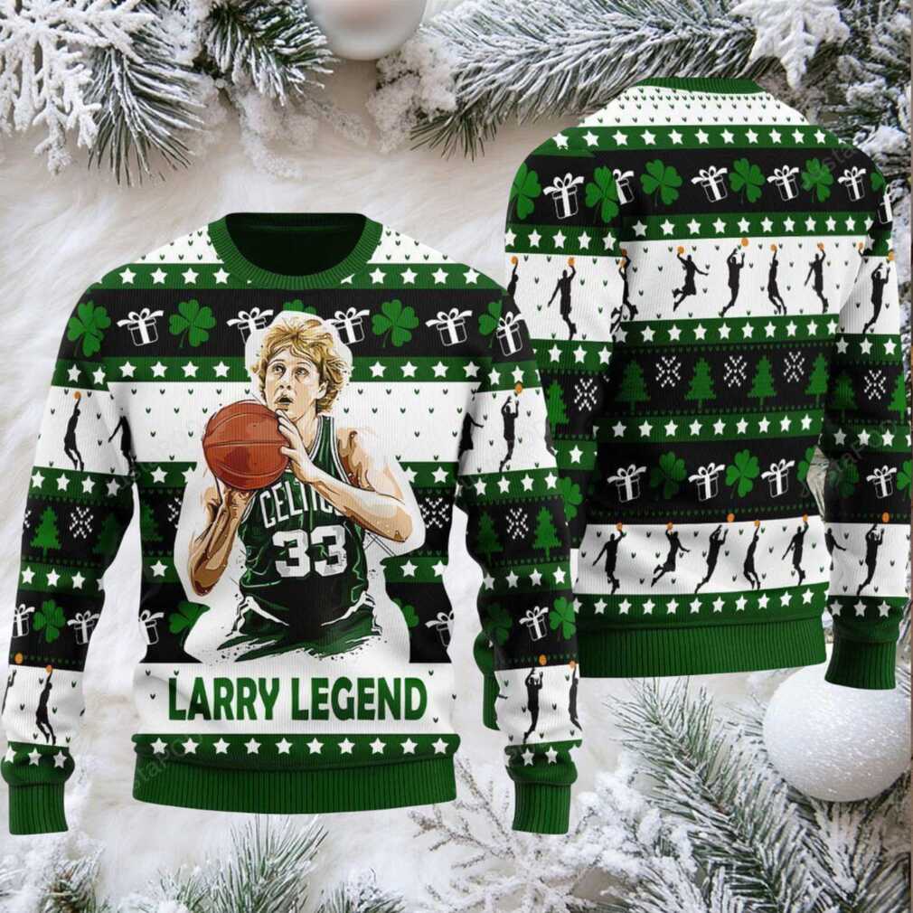 2025 Larry Bird Basketball Christmas Ugly Sweater