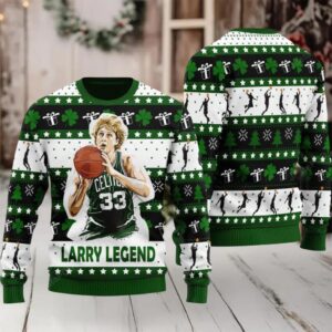 2025 Larry Bird Basketball Christmas Ugly Sweater
