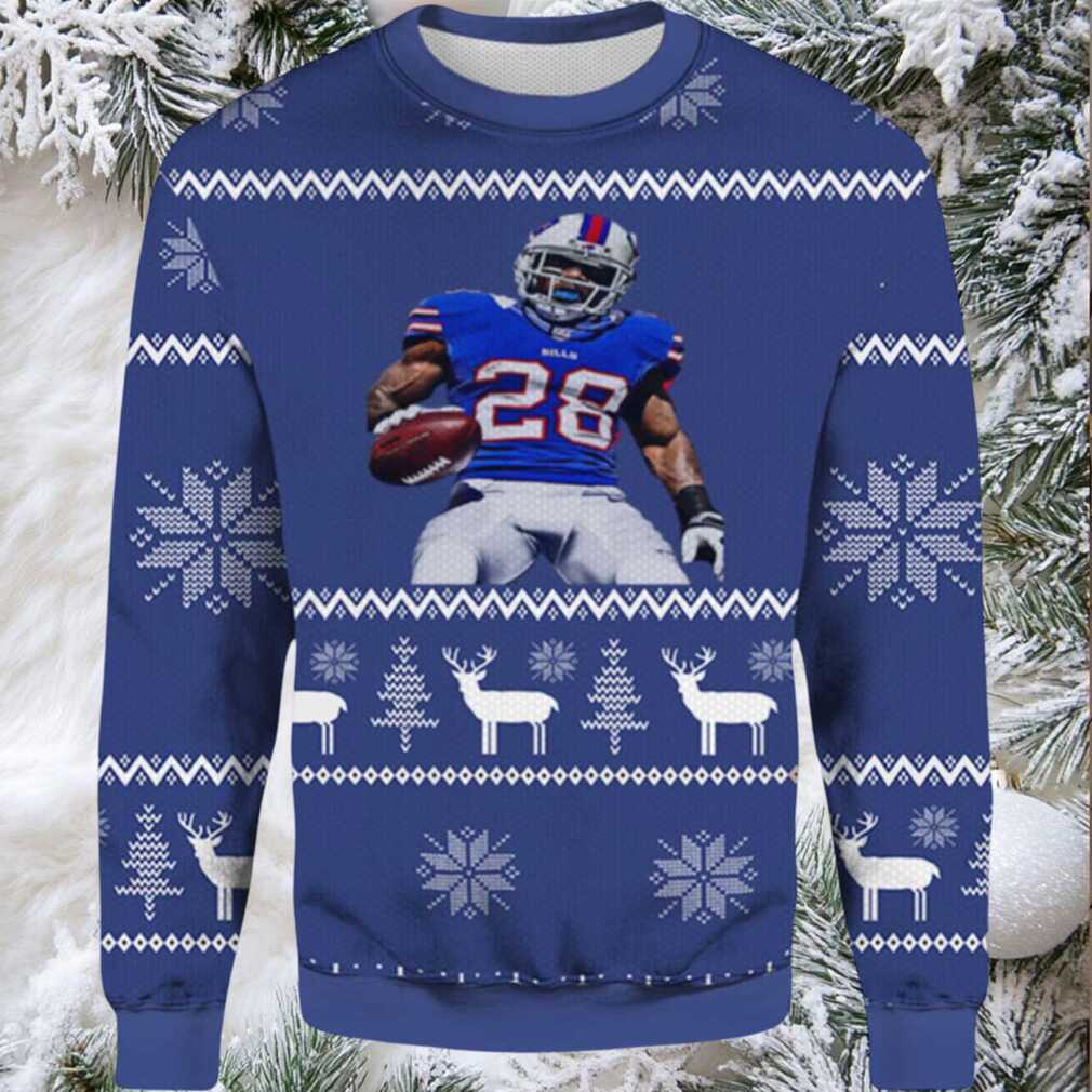 2025 Latavius Murray Bills Ugly Christmas Sweater