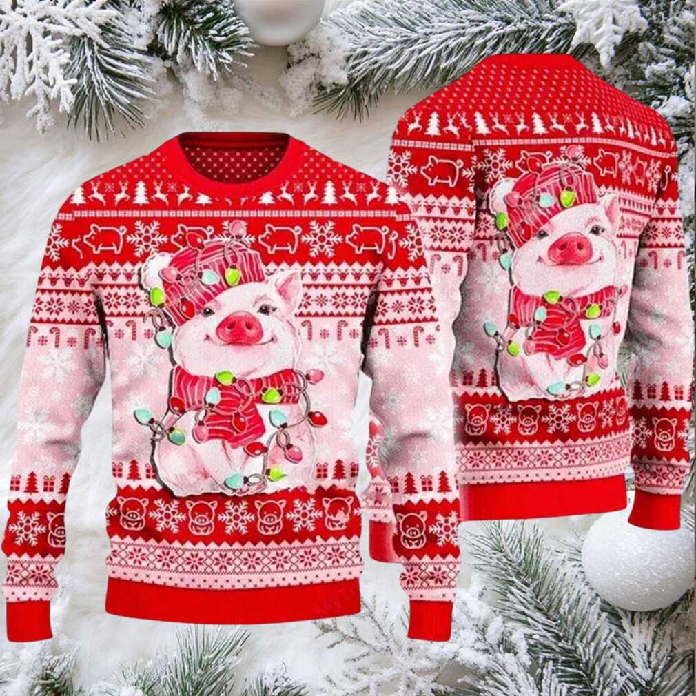 2025 Lovely Pig Reindeer Ugly Christmas Sweater